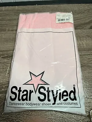 STAR STYLED LEG Warmers Women’s Pink USA Vintage ADULT 21” NOS Vintage • $21