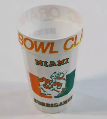 VTG 80s 90s 1989 Orange Bowl Cup Miami Hurricanes Nebraska College Football  • $14.99