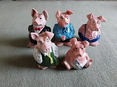 Natwest Pigs Wade Full Set Of 5 Piggy Banks Money Boxes (Woody Not Stamped) • £33