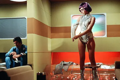 Ufo Gabrielle Drake Undressing Leggy High Heel Silver Boots Purple Wig 18x24 • $24.99