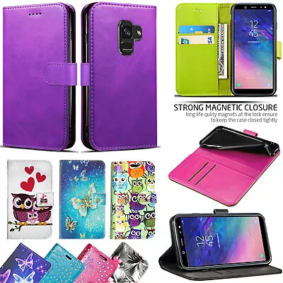 For Samsung Galaxy A8 2018 A530 New Stylish Leather Flip Wallet Phone Case Cover • £2.99