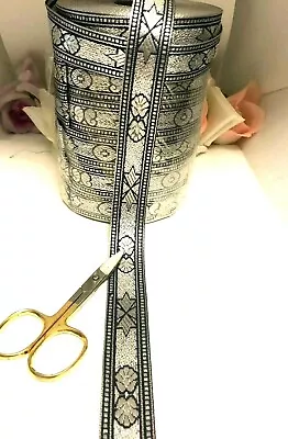 £2.45 • Buy Cr5) 2 Yards 20mm Gotta Silver Trimming Sewing Craft Embellishment Haberdashery