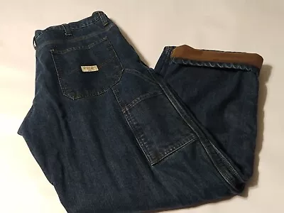 Wrangler Men's Fleece Lined Insulated Blue Carpenter Jeans 34 X 32 Fully Lined • $22.94