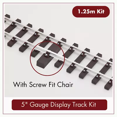  1.25m - 5  Gauge Display Track Kit - Screw Fit - PNR-2K - PNP Railways • £34.10