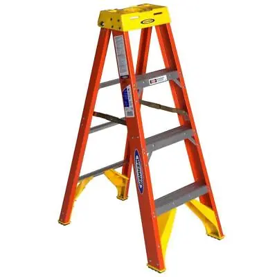 Fiberglass Step Ladder 4 Ft. 300 Lbs. Load Capacity Type IA • $111.97