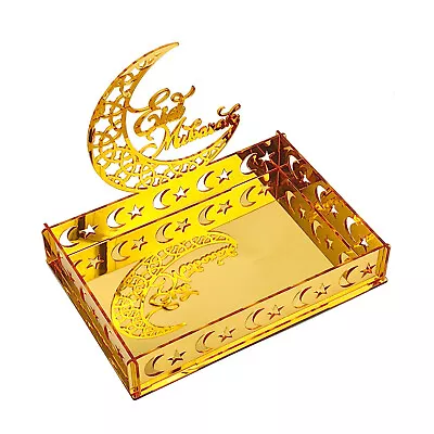 Ramadan Dessert Acrylic Tray Islamic Food Snack Storage Eid Mubarak Party Decor • $18.15