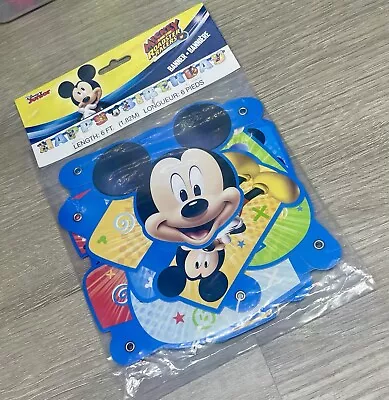 Mickey Mouse Mickey And The Roadster Racers  Jointed Happy Birthday Banner 6FT • $7.99