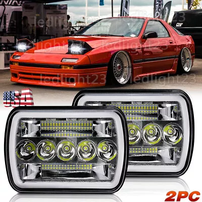 Fit For Mazda RX-7 1986-1993 Newest 7x6  Inch Led High/Low Beam Headlights Bulbs • $52.79