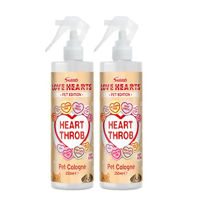 Pet Cologne 2 X 250ml Swizzels Love Hearts Baby Powder Fragrance • £9.99