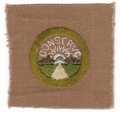 Boy Scout Vintage Type A Square Merit Badge Conservation • $15