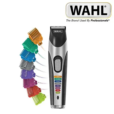 Wahl Colour Trim Stubble And Beard Trimmer Kit Silver 9891-117 • $63.33