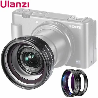 $103.39 • Buy Ulanzi WL-1 ZV1 10X HD 18mm Wide Angle Macro Lens For Sony ZV-1 Camera