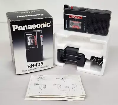 Vintage New Old Stock Panasonic Rm-125 Micro-cassette Recorder Excellent Conditi • $0.99