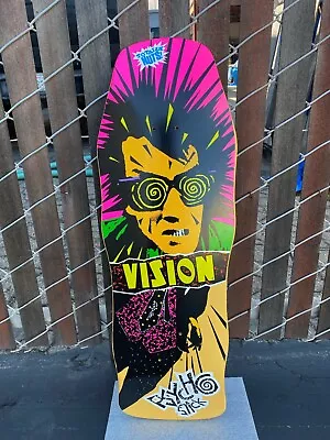 Vision Dipped Psycho Stick Yellow Reissue Skateboard Deck Modern Concave • $89.95