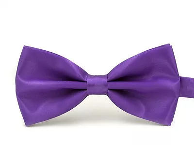 BOW TIE MENS ADJUSTABLE SOLID COLOR WEDDING TUXEDO NECKTIE US SELLER Free Ship • $5.97