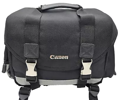 Canon 200DG Digital SLR Large Camera & Lens Case Gadget Bag Black Shoulder Strap • $24.99