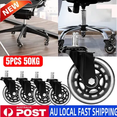 $26.88 • Buy 5pcs 3  Rollerblades Office Chair Wheels Replacement Rolling Casters Set Mute OP