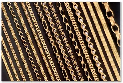 $23.99 • Buy 18K Gold Plate Sterling Silver 925 Italian Necklace Bracelet Choker Anklet Chain