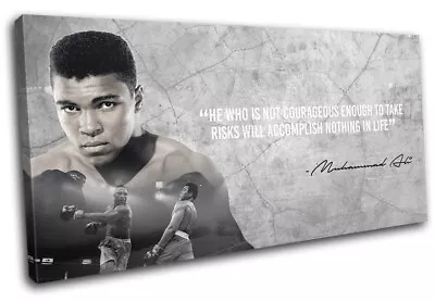 Boxing Quote Muhammad Ali Sports SINGLE CANVAS WALL ART Picture Print • £29.99