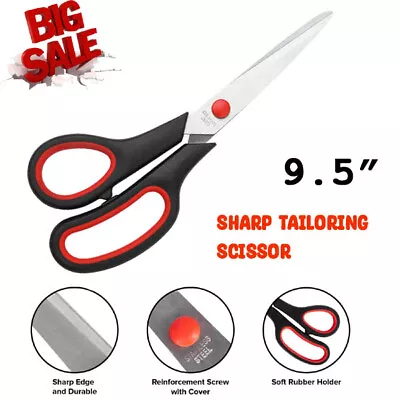 Tailoring Scissors 9.5  Stainless Steel Shears Dressmaking Fabric Craft Cutting • £3.97