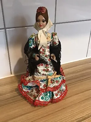Vintage National Costume Doll. Spanish Beibi 8.5” 1960/70s Label On Base • £14