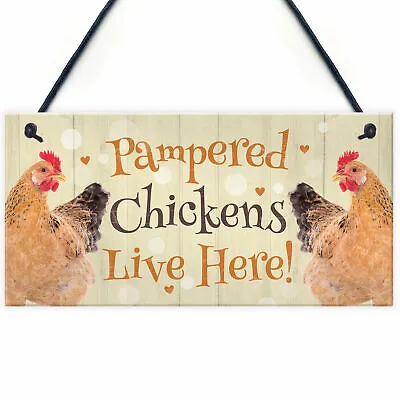 £3.99 • Buy Chicken Coop Sign Funny Pampered Chicken Sign For Hen House Chicken House