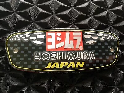 1 X YOSHIMURA JAPAN LOGO 3D HEATPROOF EXHAUST BADGE STICKER GRAPHIC DECAL METAL • £7.95
