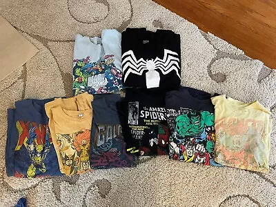 Lot Of 8 Marvel MENS Graphic Tees Shirts X-Men  Spider-Man Magneto Wolverine • $40