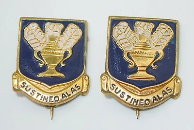 WWII US Army Air Force AAF Technical Training Command DUI Pins Pair STERLING • $15.99