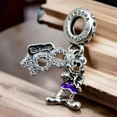 Disney Parks Pandora 100 Years  Of Wonder Mickey Mouse Charm W/ Pandora Pouch • $29.99