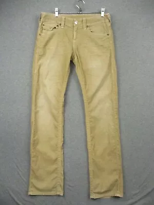 True Religion Ricky Corduroy Pants  Mens 30 X 34 Relaxed Straight Flap Pockets • $38.86