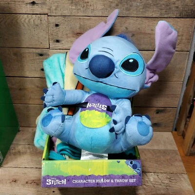 $24.95 • Buy Lilo & Stitch Character Hugger Pillow Blanket Throw Set - New With Tags