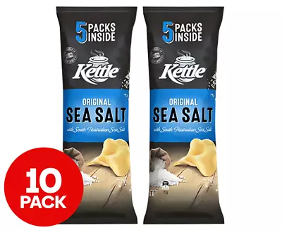 2 X 5Pk Kettle Chips Original Sea Salt 92G • $9.75
