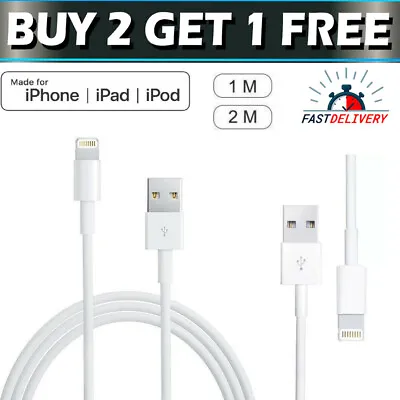 1M 2M Genuine Cable Charger For Apple IPhone 13 12 11 X 7 8 IPad USB Data Lead • £2.99