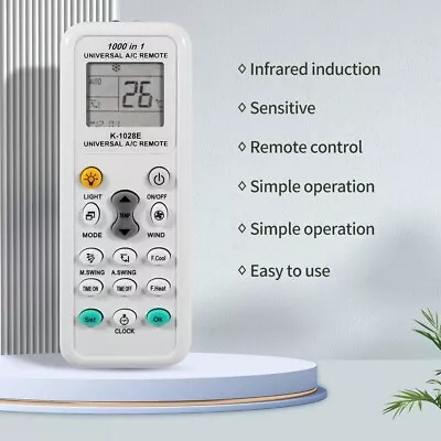 1000 In 1 Universal Remote Control K1028E AC Digital LCD For Air Conditioner • $9.99