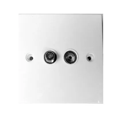 Dencon Accessories 7122 TV Coaxial & F-Type Satellite Socket White • £5.11