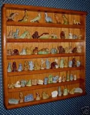 Oak  Wade Figurines Display Case Plexiglass Front Showcase  Wades Not Included • $49.95