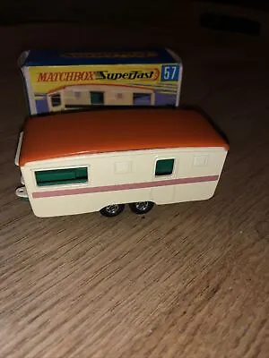 Matchbox Superfast No 57 Trailer Caravan; Cream Body. Mint. With Box. • £4.86