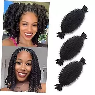 3 Packs Marley Twist Braiding Hair 8 Inch Pre-Separated Springy 8 Inch 1b-3 • $10.23
