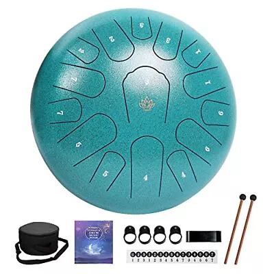 Yasisid Steel Tongue Drum 12 Inches 15 Notes Musical Instruments Handpan Drum P • $68.97