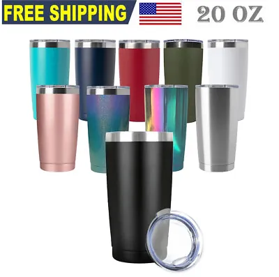 $12.89 • Buy 20oz Tumbler Stainless Steel Sip Lid Double Wall Vacuum Insulated Travel Bottle