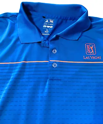 ADIDAS PURE MOTION * Cool Max  Golf Polo * Royal Blue * Mens 2XL * TPC Las Vegas • $26