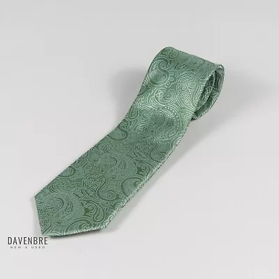 Nordstrom Pointed Self Tie Silk Necktie Mens Mint Green Business Classiccore • $9.95