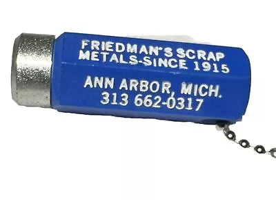 Vintage Ann Arbor Michigan Friedman Scrap Metals Recycling Yard Magnet Keychain • $34.99