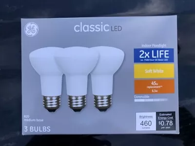 R20 LED Dimmable Soft White GE 2x Life 3pack Bulbs • $4