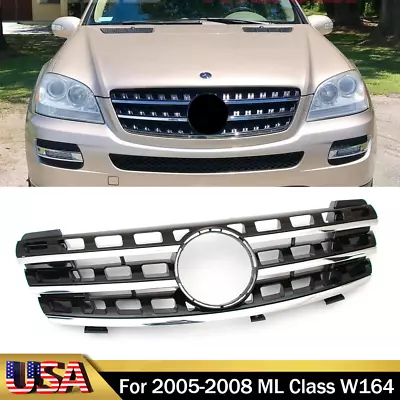 AMG Style Front Grille Grill Fit Mercedes Benz ML-Class W164 ML320 ML350 2005-08 • $60.23