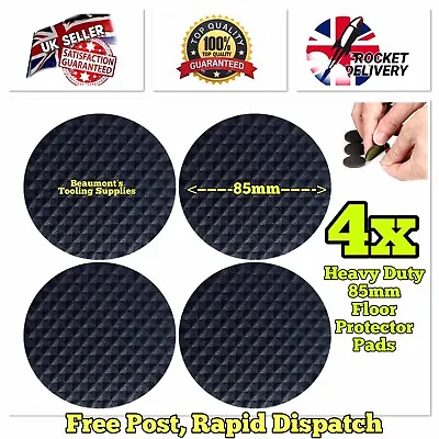 £4.49 • Buy 4x 85mm Round Self-Adhesive Protector Rubber Non-Slip Pads Chair Leg Sofa Feet