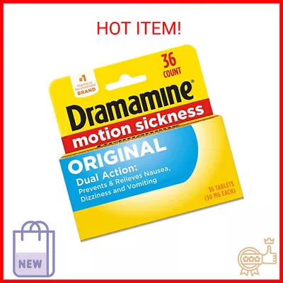 Dramamine Motion Sickness Original 36 Count • $13.99