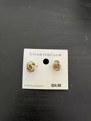 Vintage Charter Club Gold Circle Earrings • $7