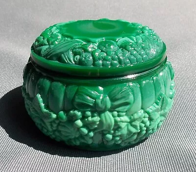 Malachite Dresser Box BOHEMIA Czechoslovakia Jewelry Box • $29.99